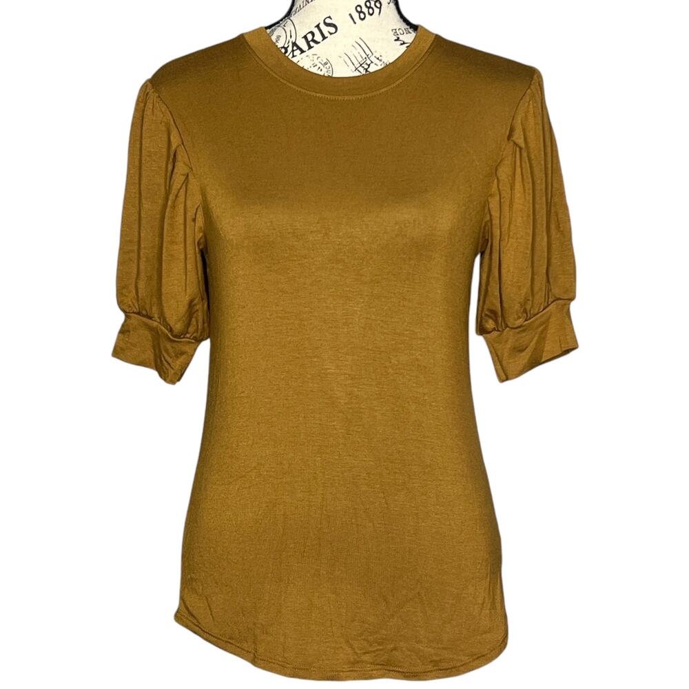 Laila Jayde (XS) Puff Sleeve Top - Stitch Fix Short Sleeve Round Neck Blouse
